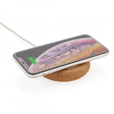 Logo trade promotional merchandise image of: Cork and Wheat 5W wireless charger